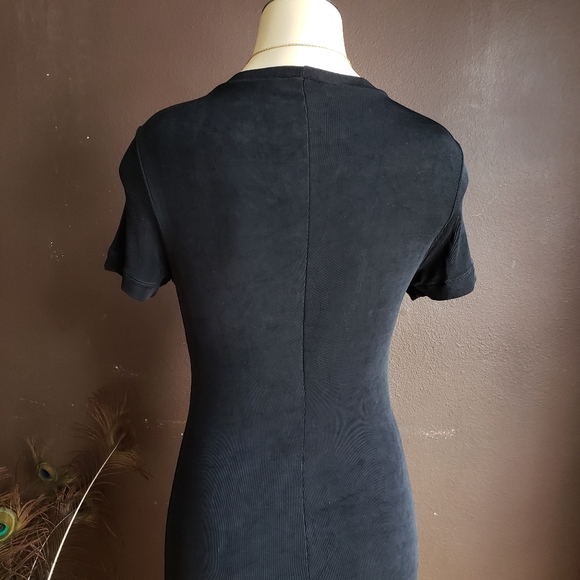 VTG BCBG Black Short Sleeve Maxi Dress - Picture 7 of 10